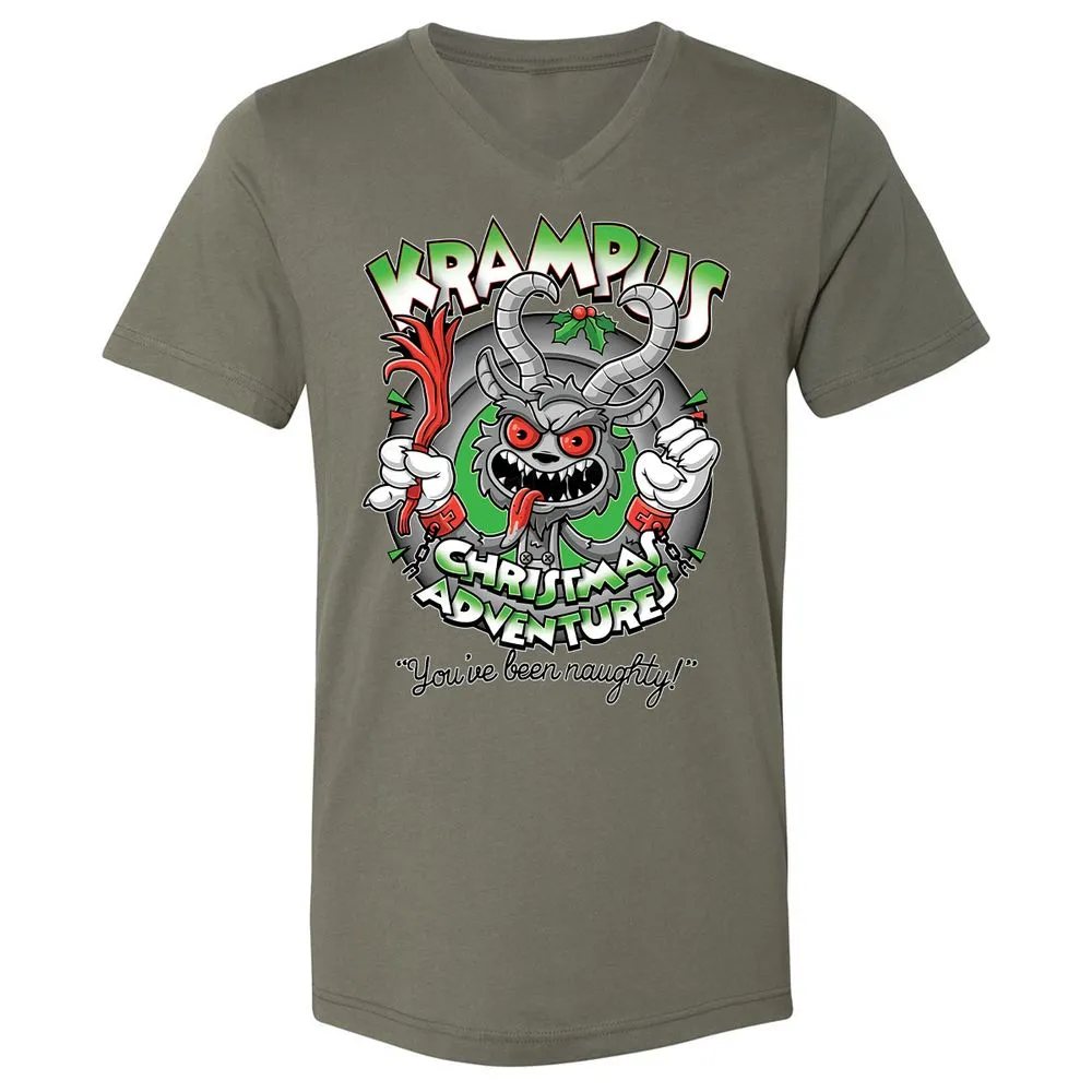 Unisex V-Neck T-Shirt - TTQQH2DU - Military Green - 10