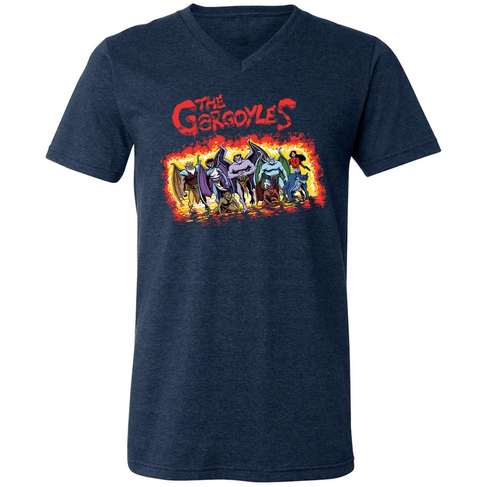 Unisex V-Neck T-Shirt - MF1J2WV2 - Heather Navy - 15