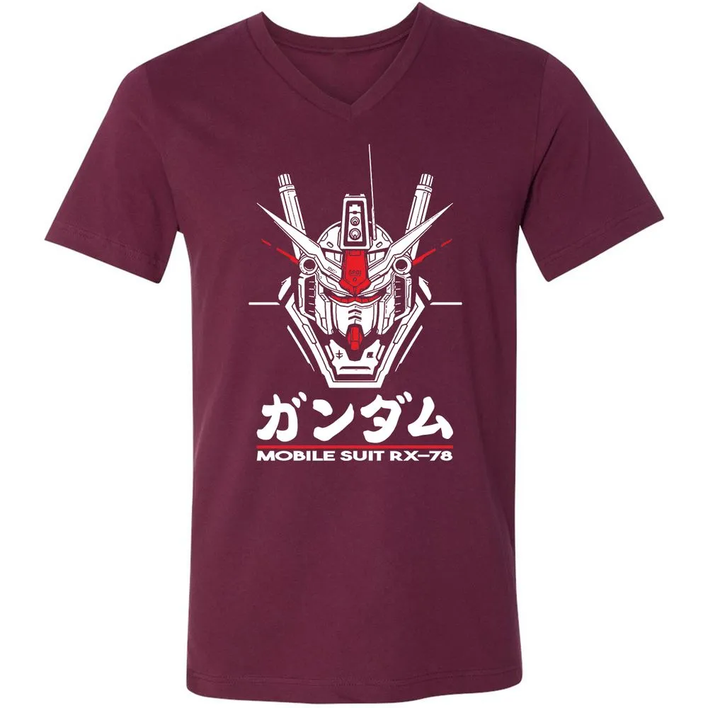 Unisex V-Neck T-Shirt - 4EFY2R3P - Maroon - 6