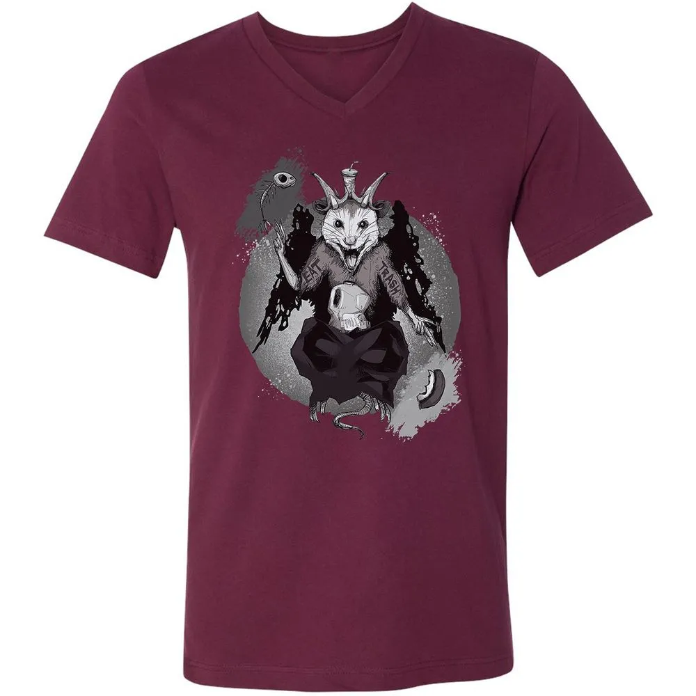 Unisex V-Neck T-Shirt - XSYJXMVR - Maroon - 6