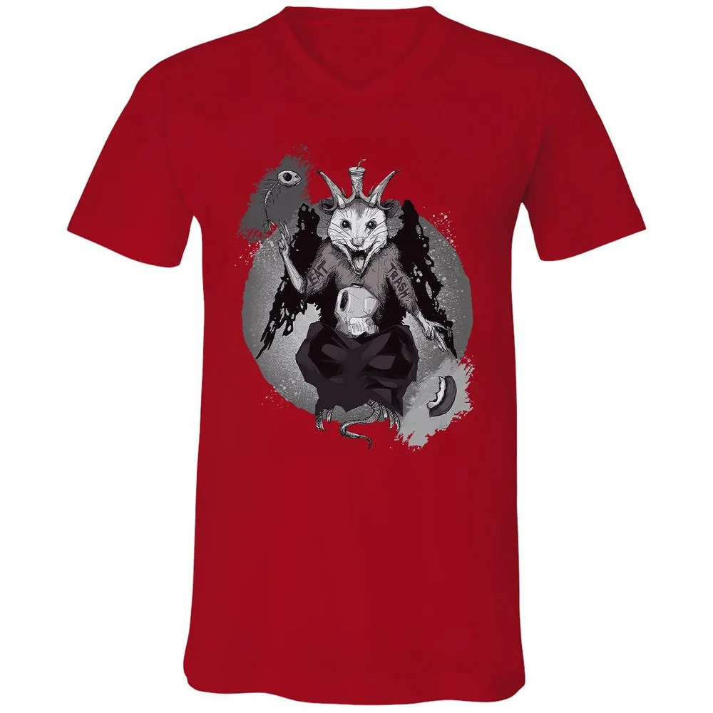 Unisex V-Neck T-Shirt - XSYJXMVR - Red - 3