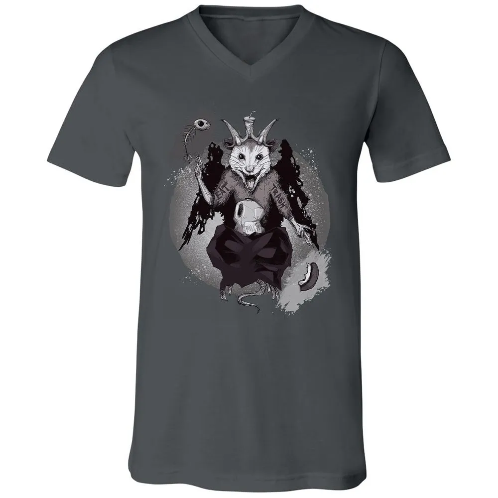 Unisex V-Neck T-Shirt - XSYJXMVR - Asphalt - 12
