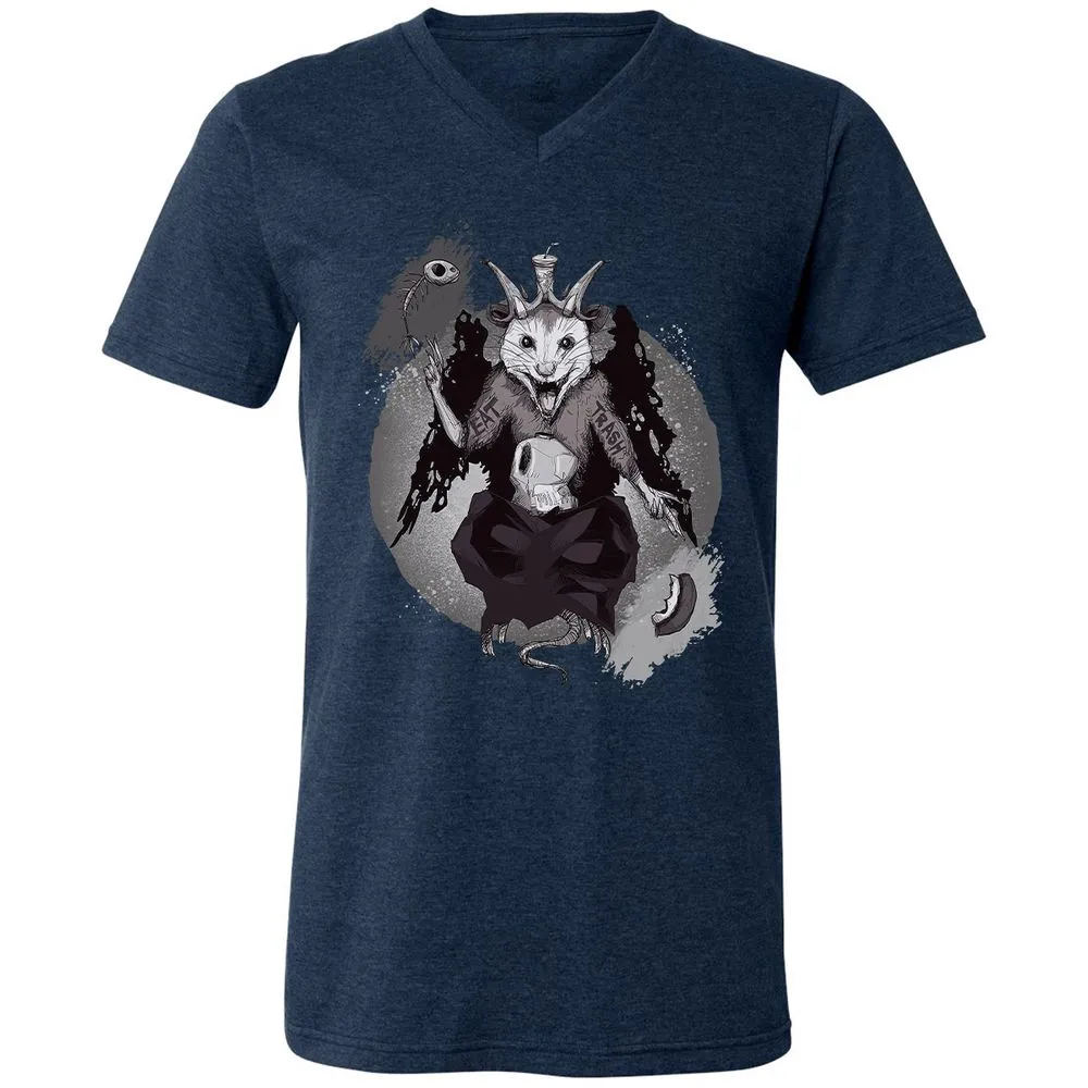 Unisex V-Neck T-Shirt - XSYJXMVR - Heather Navy - 15