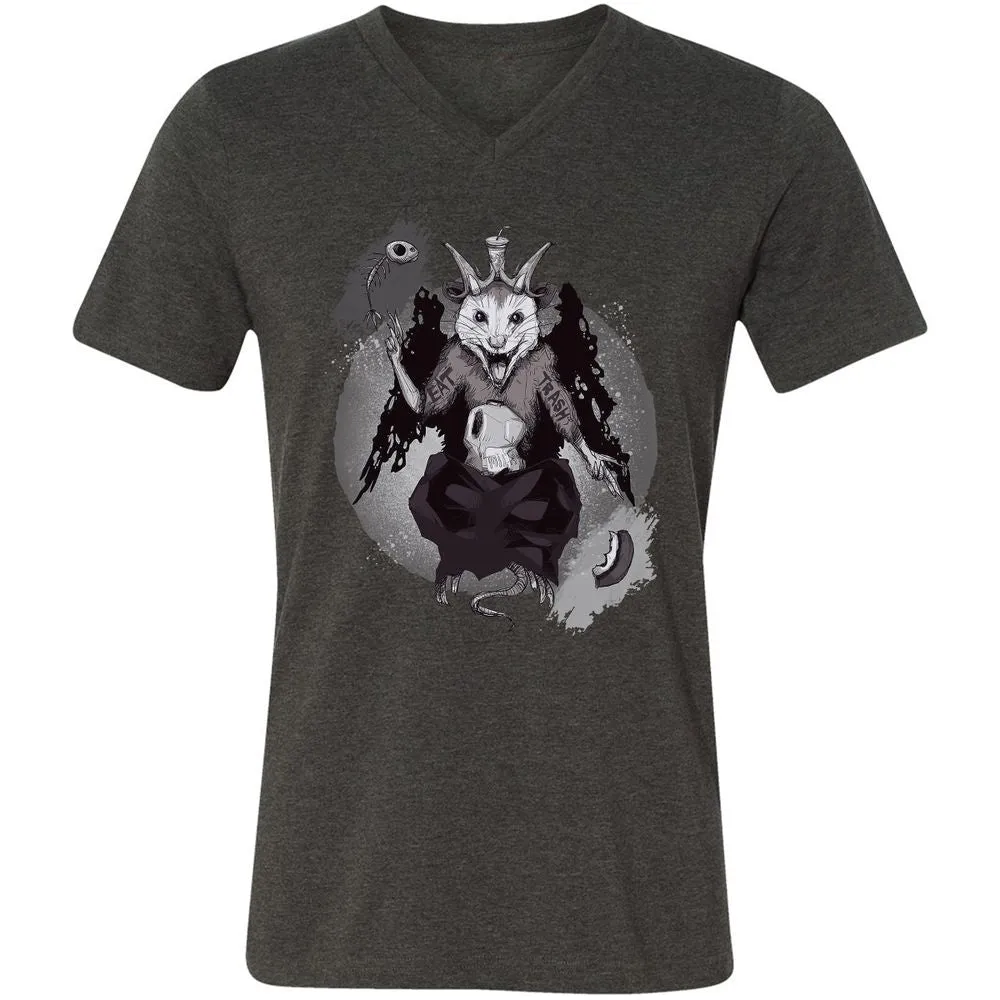 Unisex V-Neck T-Shirt - XSYJXMVR - Dark Grey Heather - 8