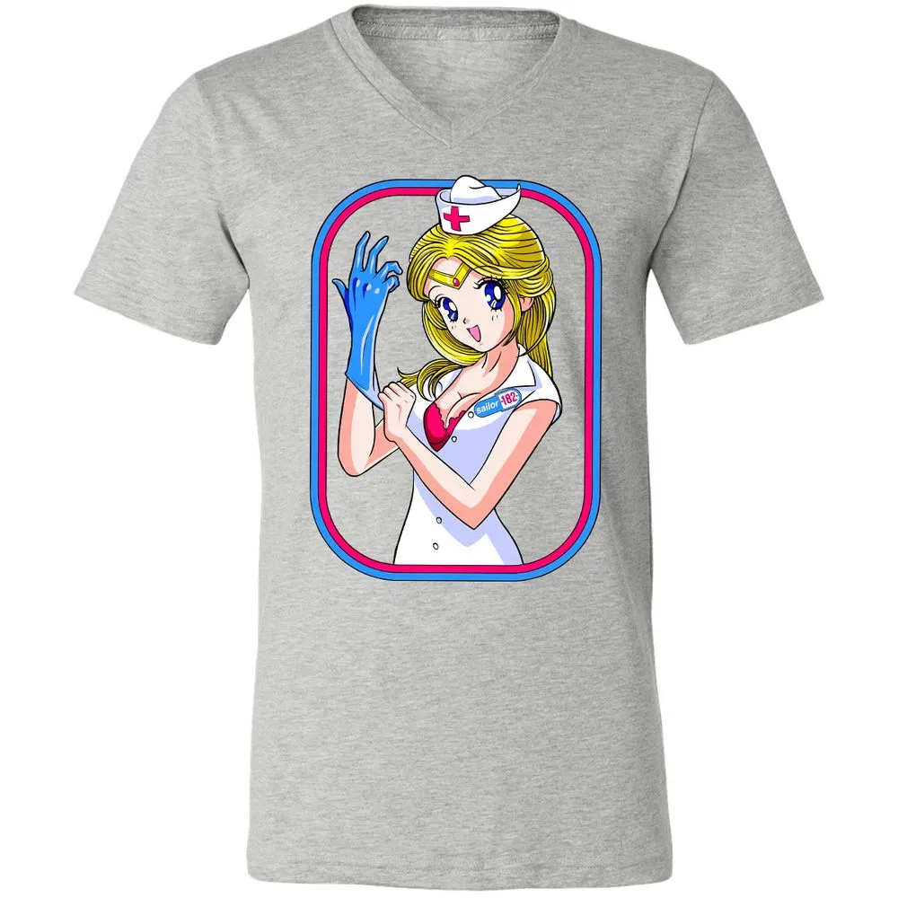 Unisex V-Neck T-Shirt - X7ZT92US - Athletic Heather - 7