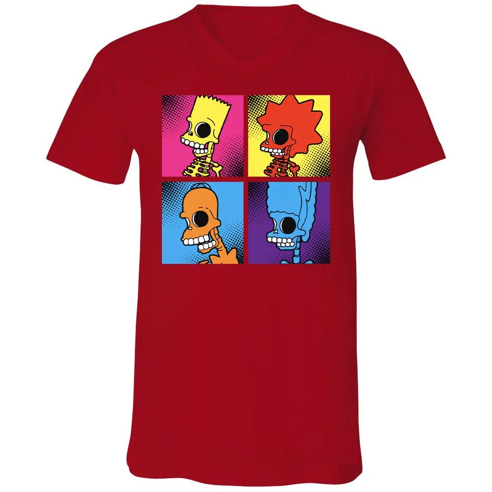 Unisex V-Neck T-Shirt - 5S9KB44U - Red - 3