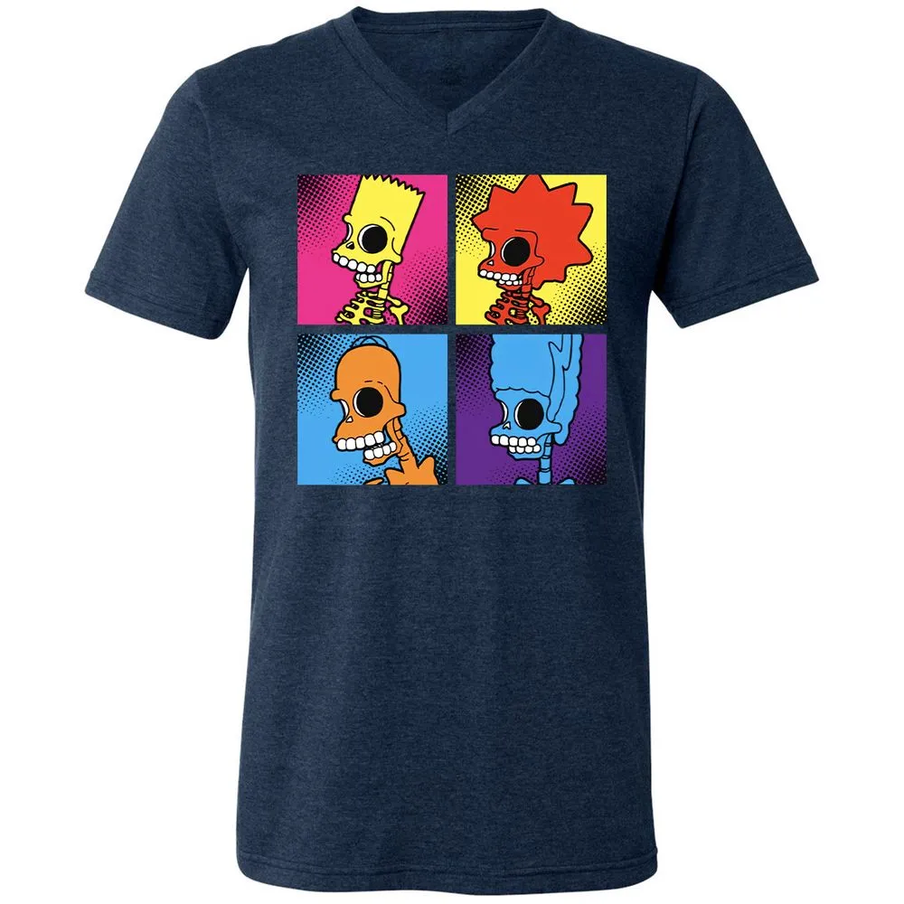 Unisex V-Neck T-Shirt - 5S9KB44U - Heather Navy - 15