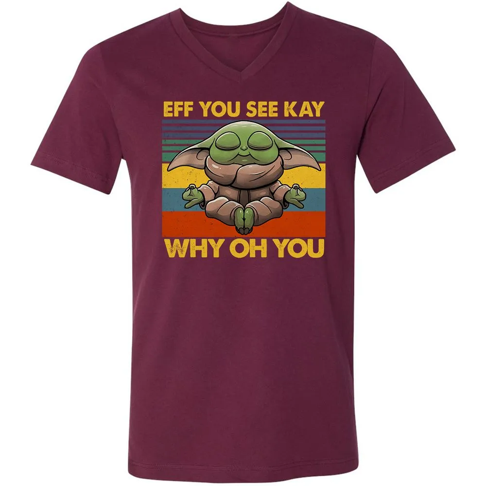 Unisex V-Neck T-Shirt - 81G14EFU - Maroon - 6