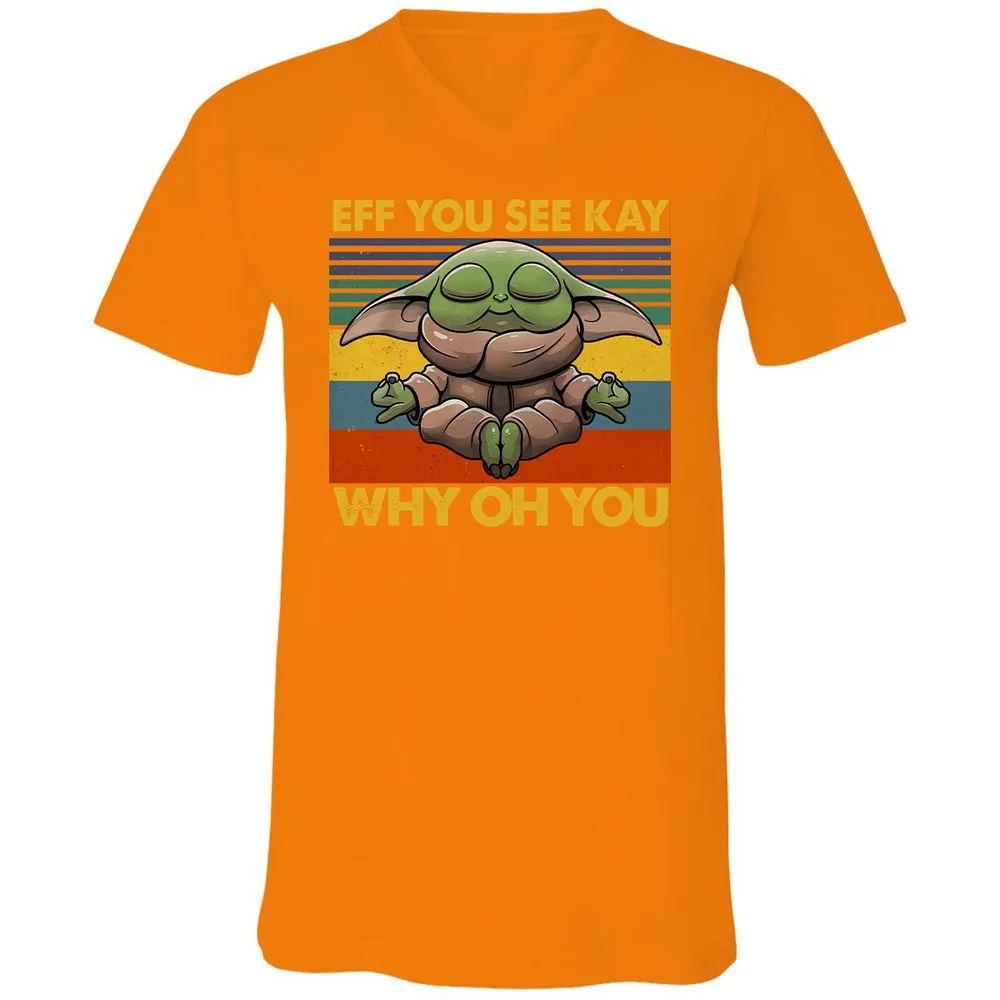 Unisex V-Neck T-Shirt - 81G14EFU - Orange - 11