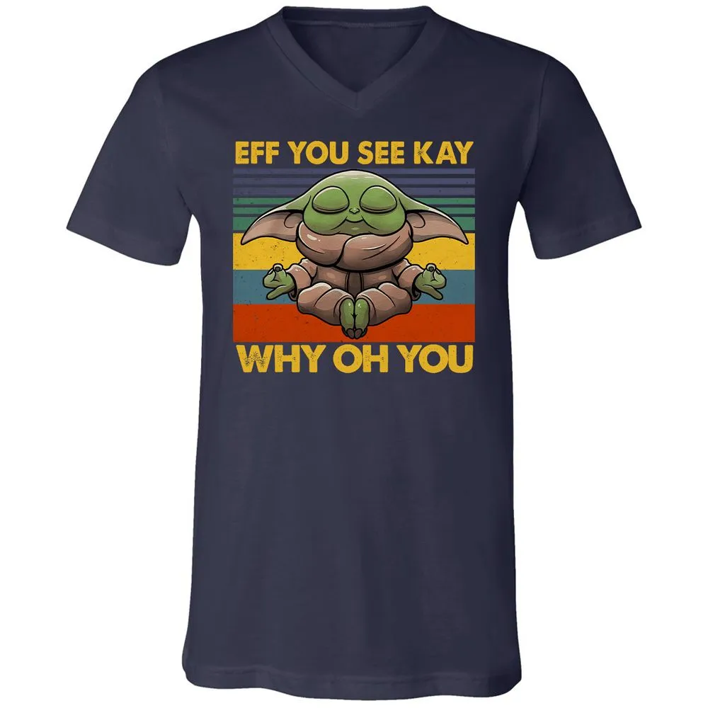 Unisex V-Neck T-Shirt - 81G14EFU - Navy - 2