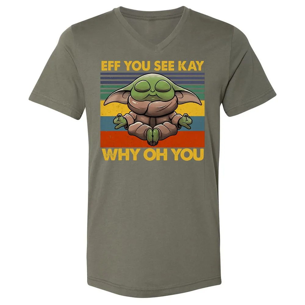 Unisex V-Neck T-Shirt - 81G14EFU - Military Green - 10