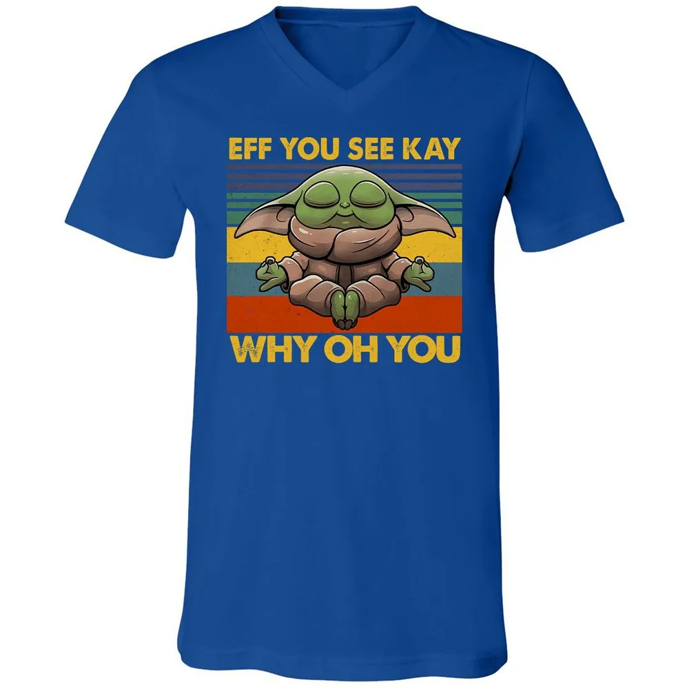 Unisex V-Neck T-Shirt - 81G14EFU - True Royal - 4
