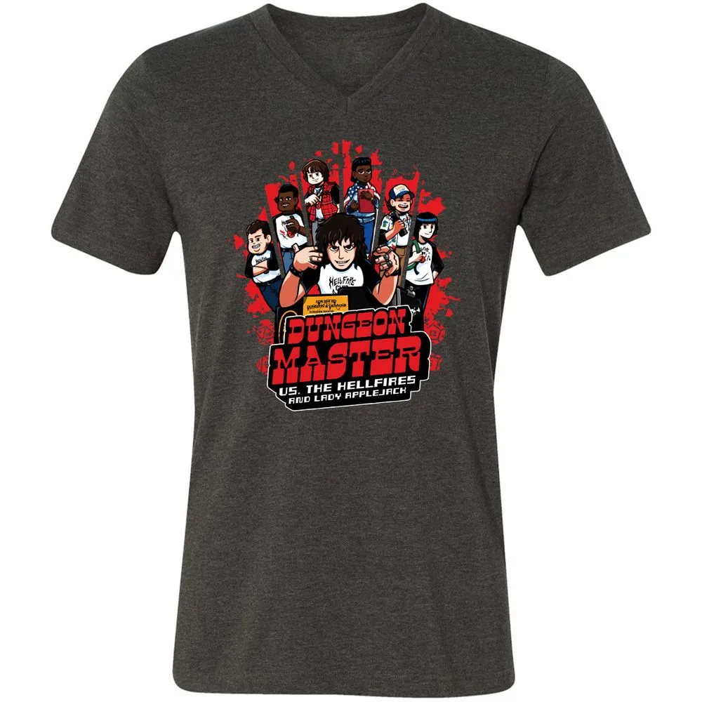 Unisex V-Neck T-Shirt - RQMBGYP1 - Dark Grey Heather - 8