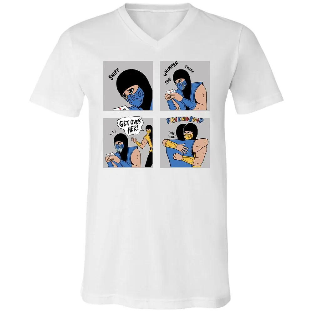 Unisex V-Neck T-Shirt - 77UYTX1L - White - 5