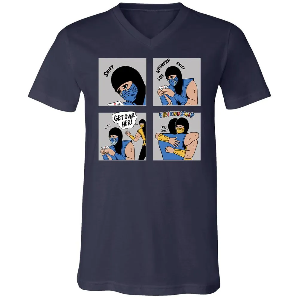 Unisex V-Neck T-Shirt - 77UYTX1L - Navy - 2