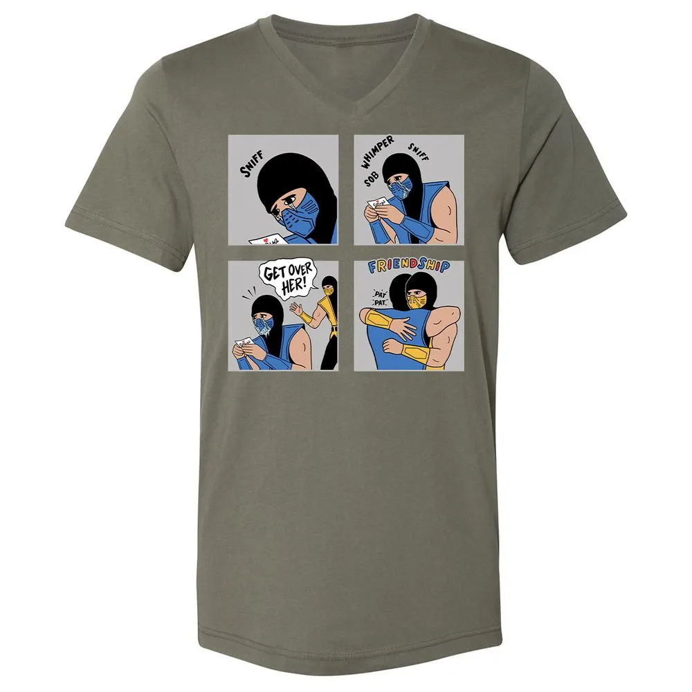 Unisex V-Neck T-Shirt - 77UYTX1L - Military Green - 10