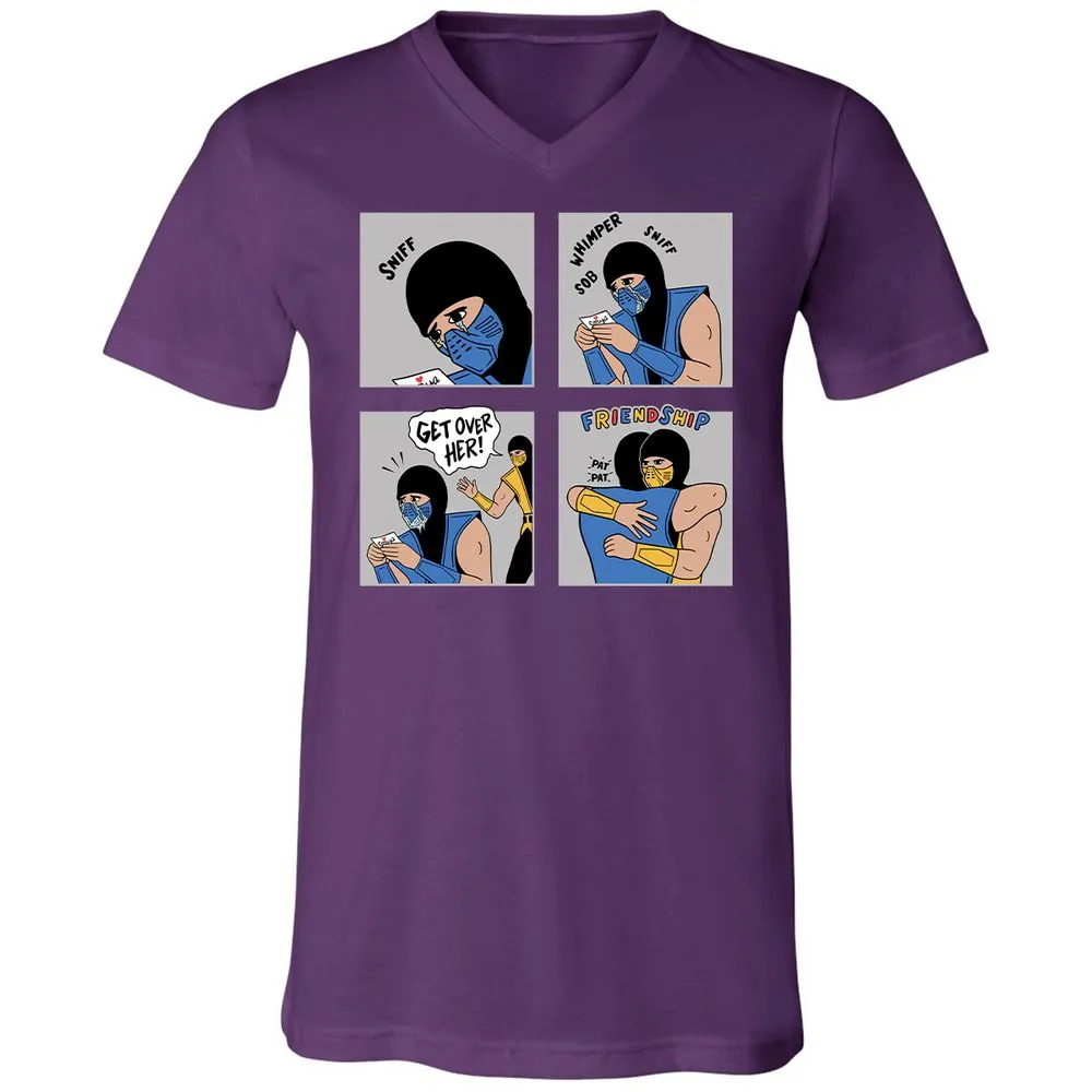 Unisex V-Neck T-Shirt - 77UYTX1L - Team Purple - 9