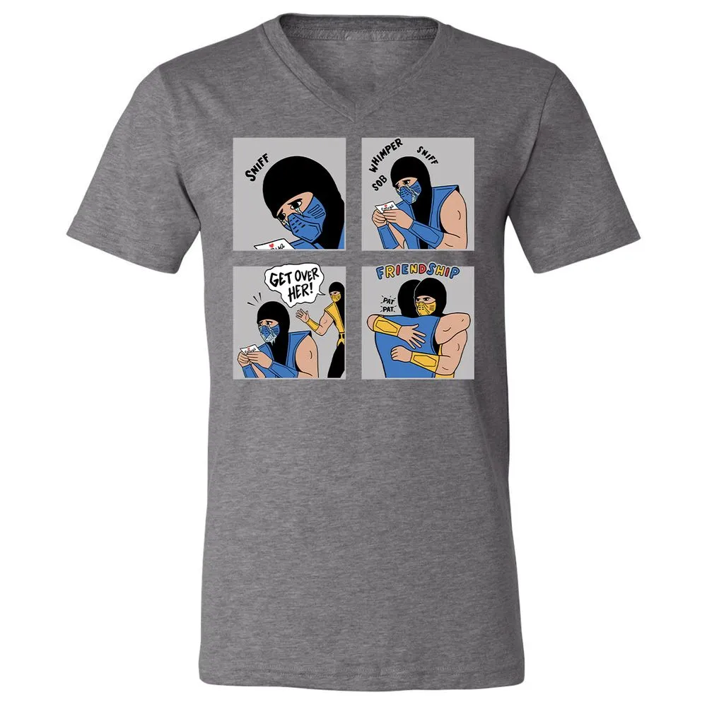 Unisex V-Neck T-Shirt - 77UYTX1L - Deep Heather - 13