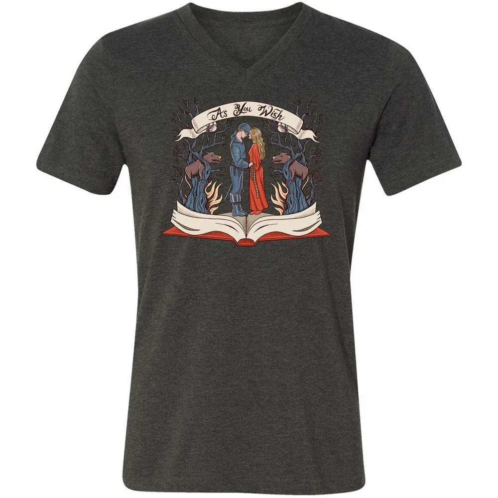 Unisex V-Neck T-Shirt - 1TPBB7LY - Dark Grey Heather - 8