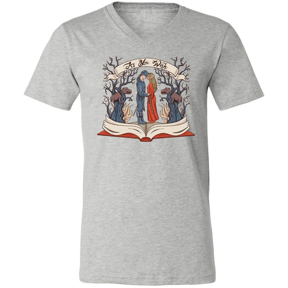 Unisex V-Neck T-Shirt - 1TPBB7LY - Athletic Heather - 7