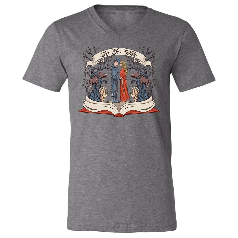 Unisex V-Neck T-Shirt - 1TPBB7LY - Deep Heather - 13