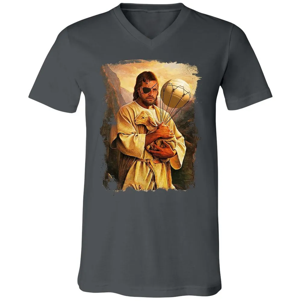 Unisex V-Neck T-Shirt - AM89FL92 - Asphalt - 12
