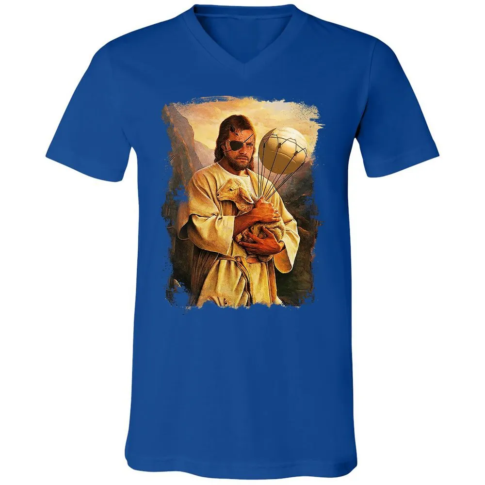 Unisex V-Neck T-Shirt - AM89FL92 - True Royal - 4