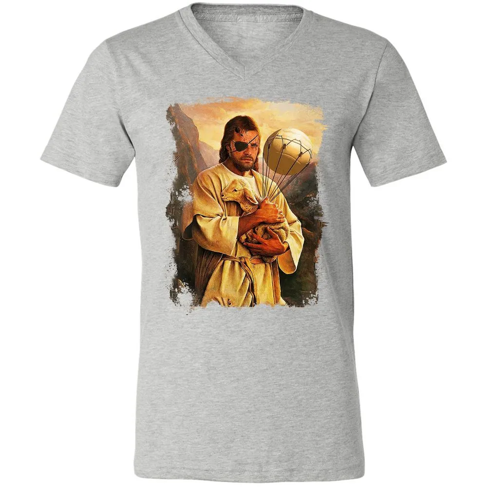 Unisex V-Neck T-Shirt - AM89FL92 - Athletic Heather - 7