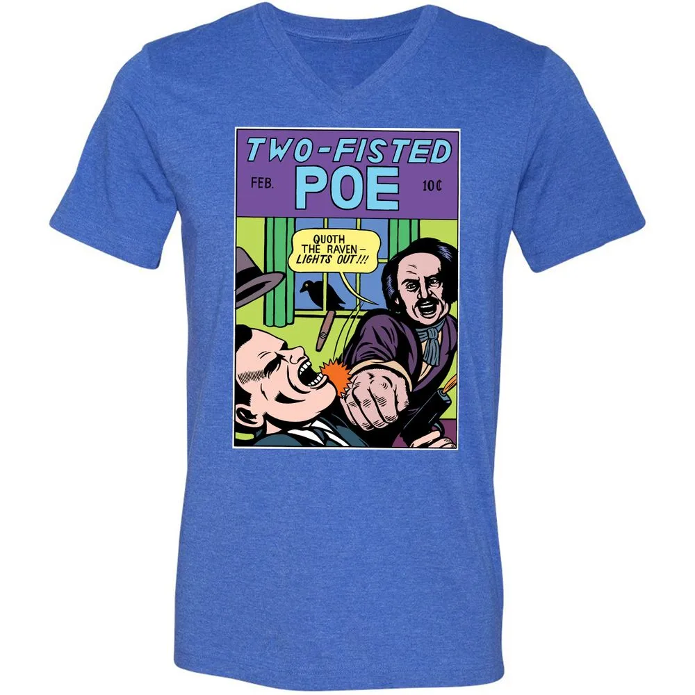 Unisex V-Neck T-Shirt - SXP1YATA - Heather True Royal - 14