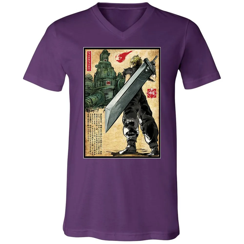 Unisex V-Neck T-Shirt - GKGG8FQ3 - Team Purple - 9