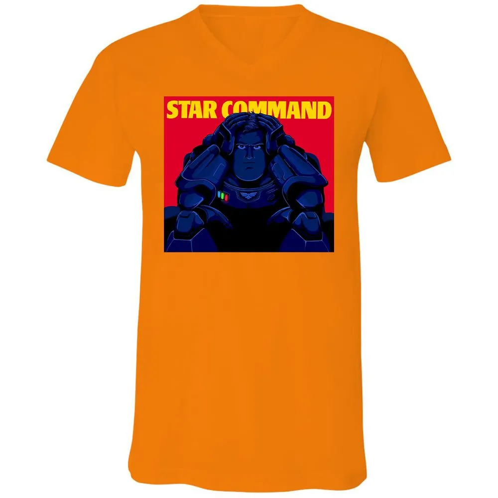 Unisex V-Neck T-Shirt - L4BCG3JN - Orange - 11