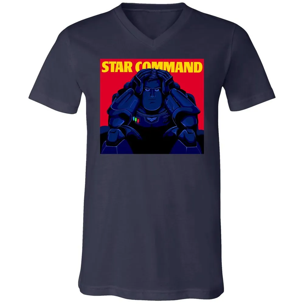 Unisex V-Neck T-Shirt - L4BCG3JN - Navy - 2