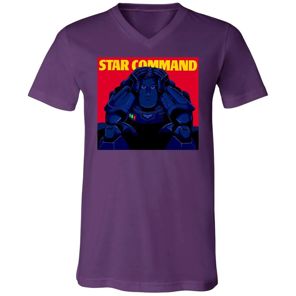 Unisex V-Neck T-Shirt - L4BCG3JN - Team Purple - 9