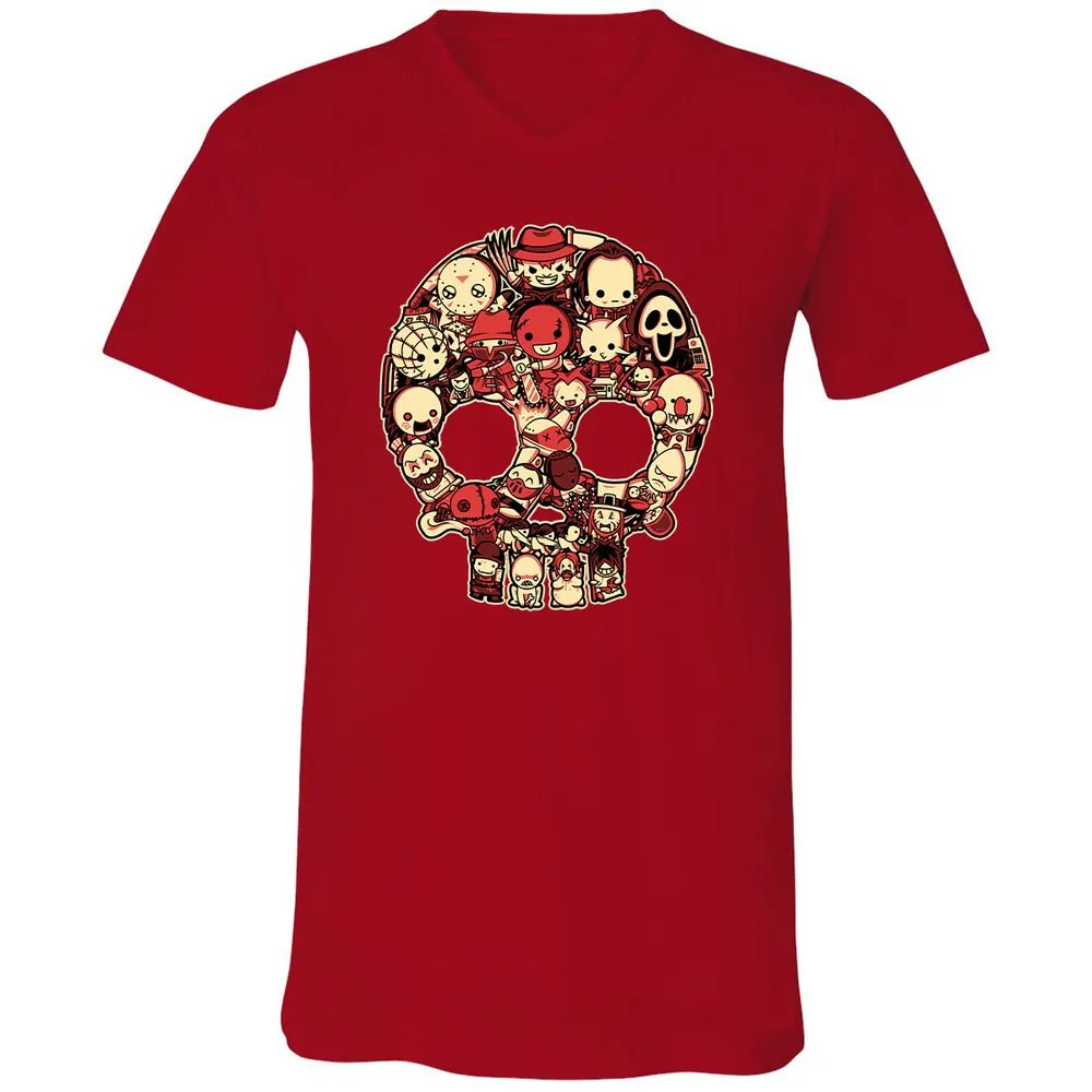 Unisex V-Neck T-Shirt - 6VQZRNGW - Red - 3