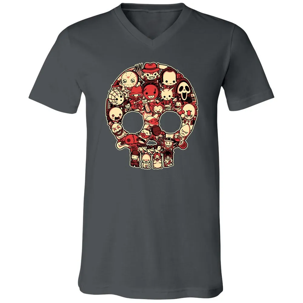 Unisex V-Neck T-Shirt - 6VQZRNGW - Asphalt - 12