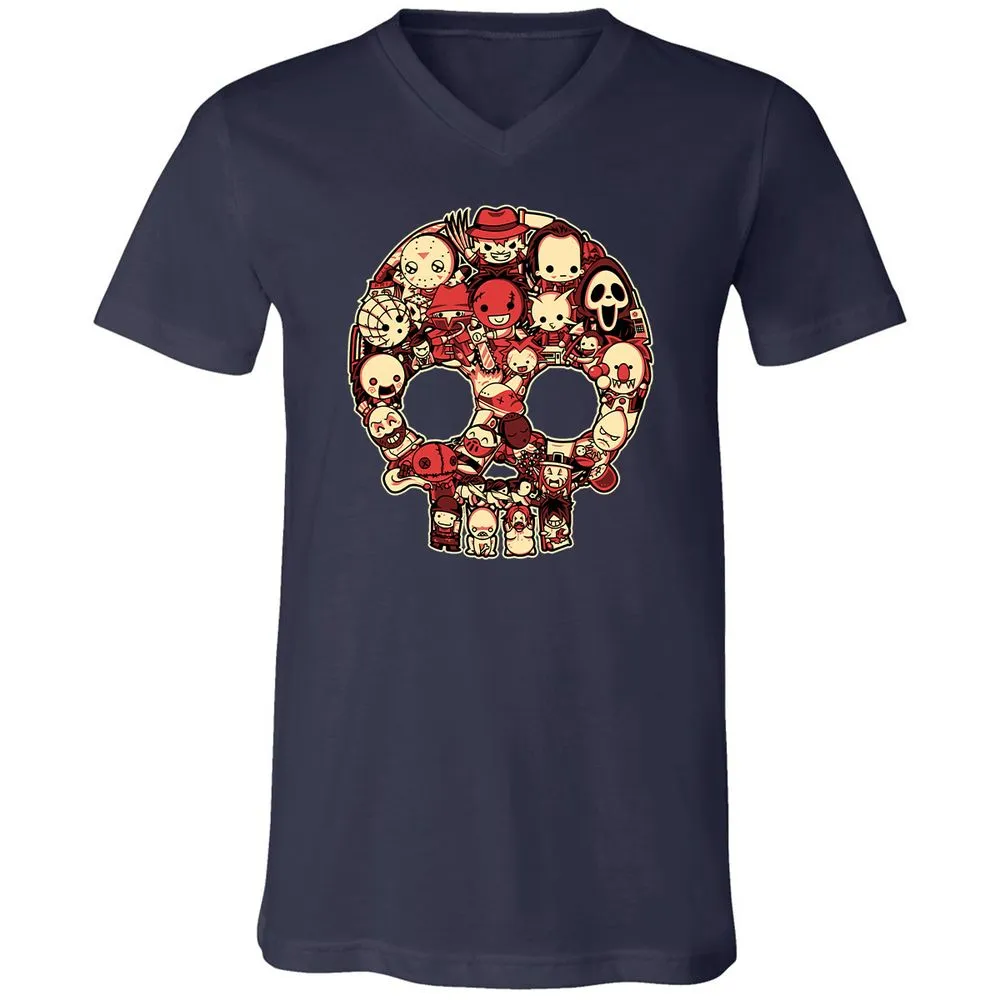 Unisex V-Neck T-Shirt - 6VQZRNGW - Navy - 2