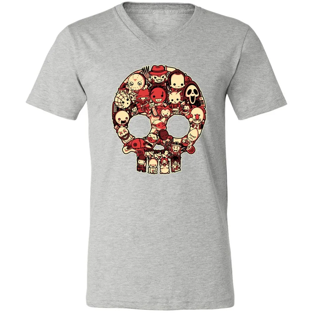 Unisex V-Neck T-Shirt - 6VQZRNGW - Athletic Heather - 7