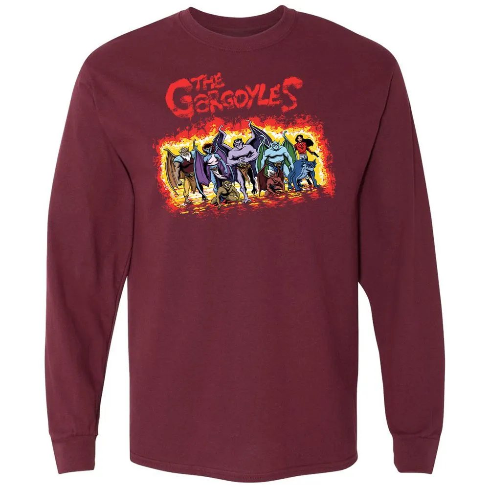 Long Sleeve T-Shirt - BRN5J6B6 - Maroon - 11