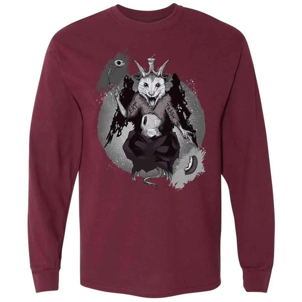 Long Sleeve T-Shirt - 4BDCHPYE - Maroon - 11