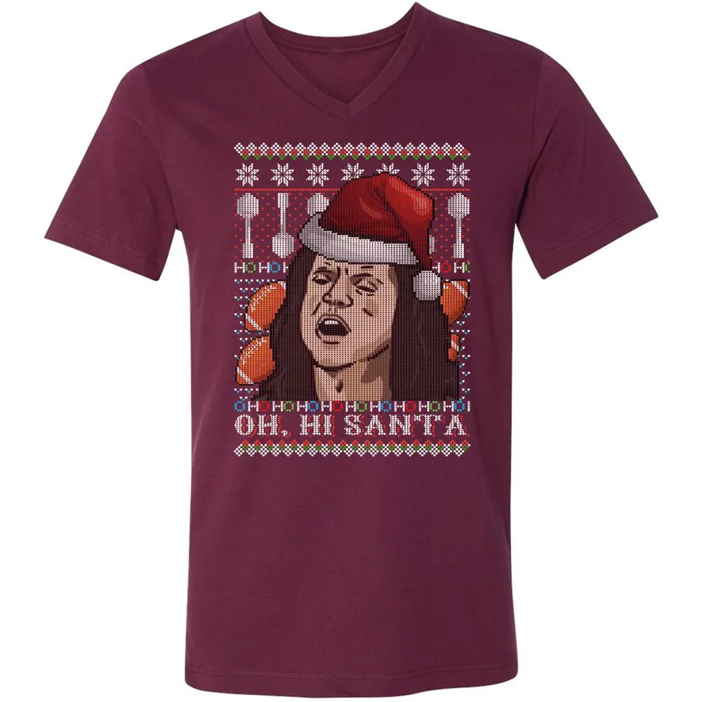 Unisex V-Neck T-Shirt - KSJQZP7V - Maroon - 6