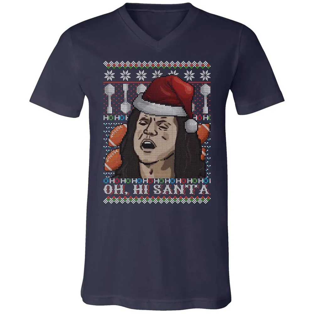 Unisex V-Neck T-Shirt - KSJQZP7V - Navy - 2