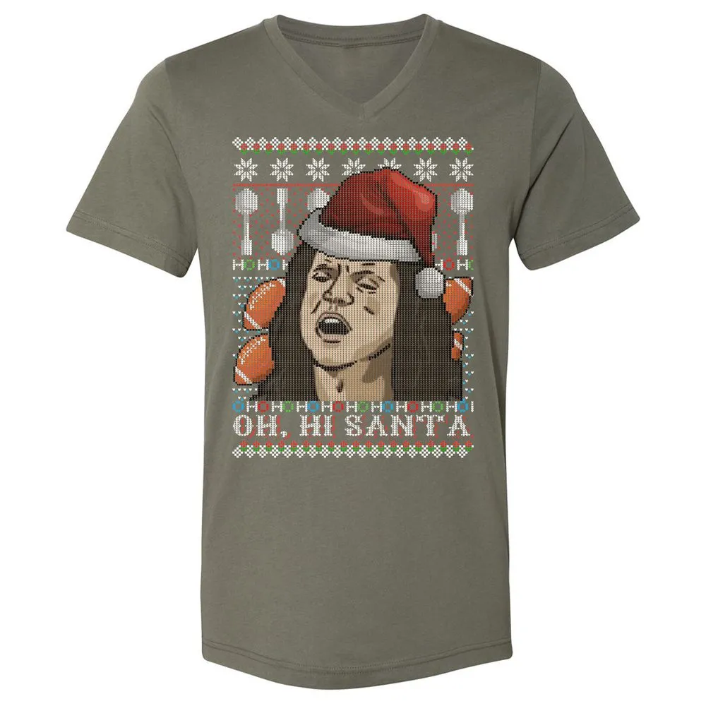 Unisex V-Neck T-Shirt - KSJQZP7V - Military Green - 10