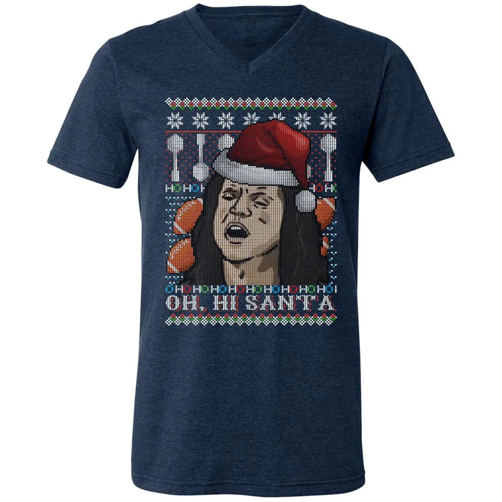 Unisex V-Neck T-Shirt - KSJQZP7V - Heather Navy - 15