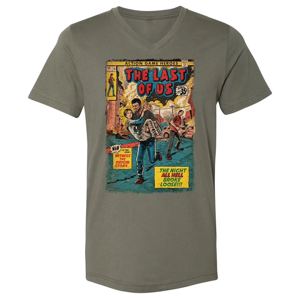 Unisex V-Neck T-Shirt - 66ESQ295 - Military Green - 10