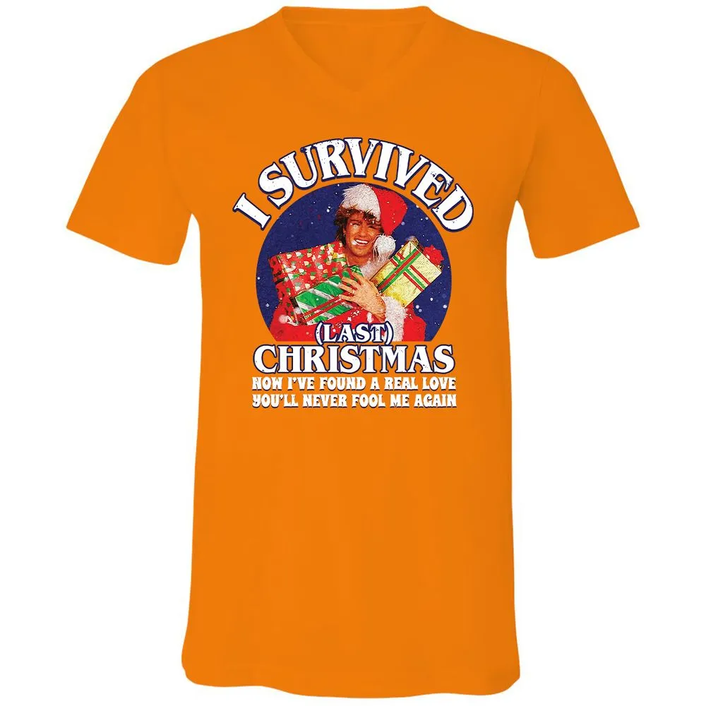 Unisex V-Neck T-Shirt - Q3HAJ973 - Orange - 11