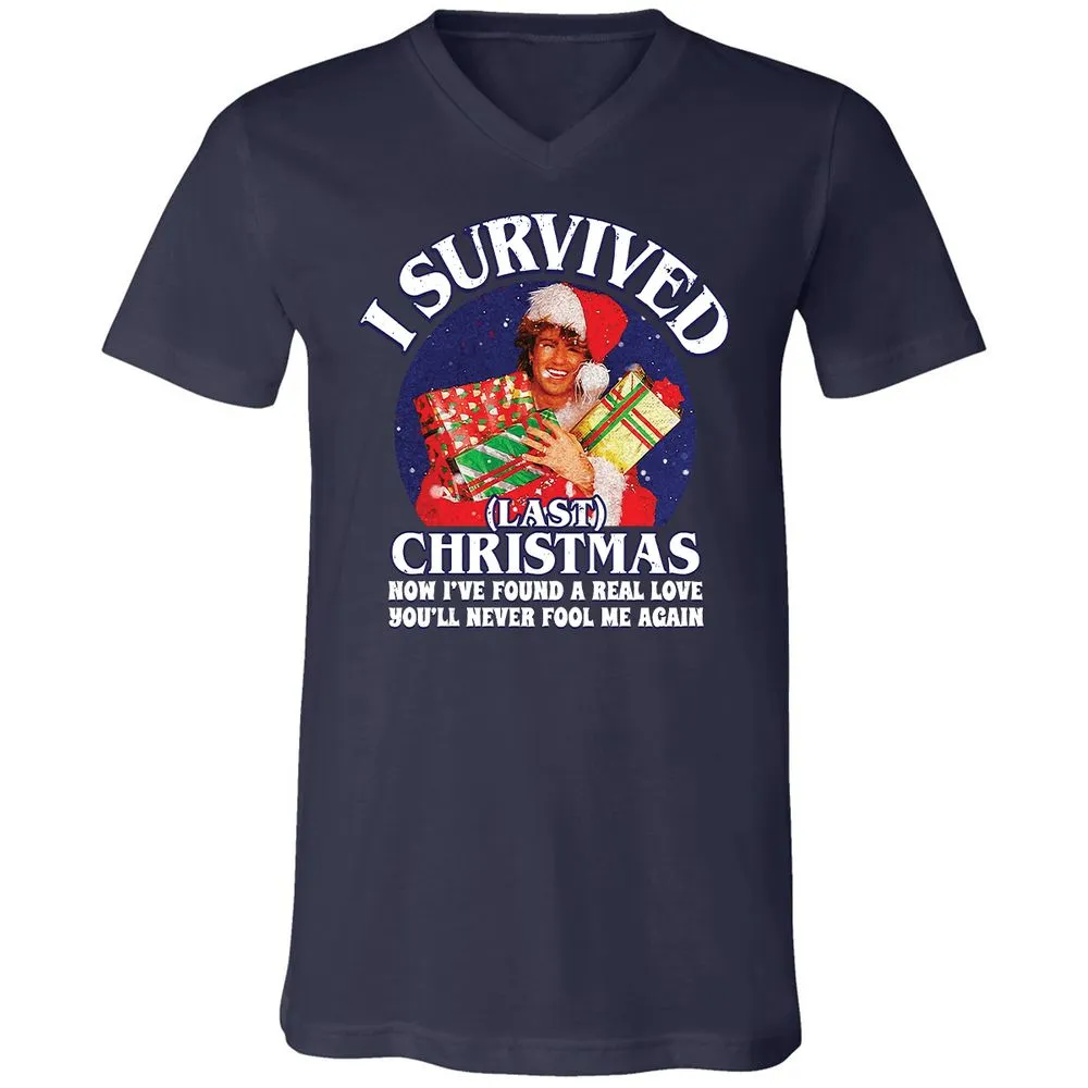 Unisex V-Neck T-Shirt - Q3HAJ973 - Navy - 2