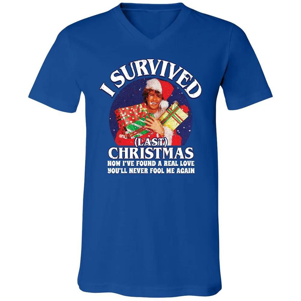 Unisex V-Neck T-Shirt - Q3HAJ973 - True Royal - 4