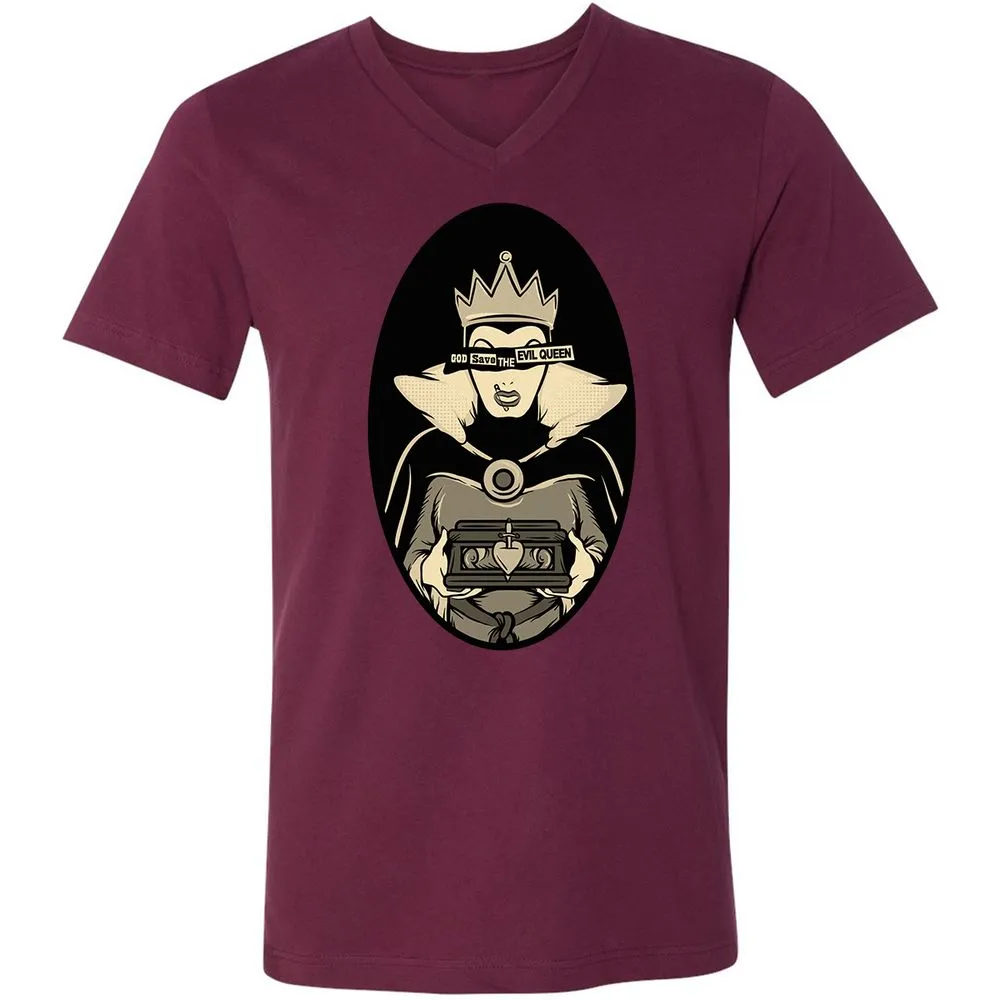 Unisex V-Neck T-Shirt - ZYYVSLRC - Maroon - 6
