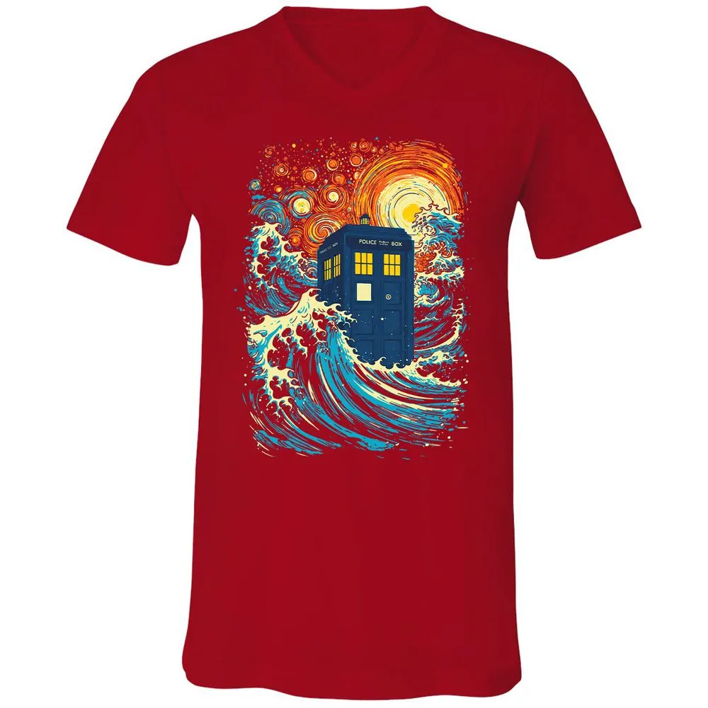 Unisex V-Neck T-Shirt - W4GZ85MA - Red - 3