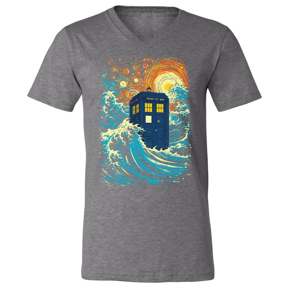 Unisex V-Neck T-Shirt - W4GZ85MA - Deep Heather - 13